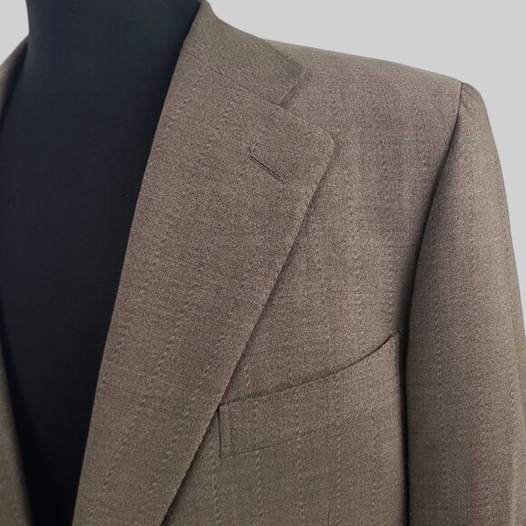 Vintage Ermenegildo Zegna Super 100's Wool 3 Button Sport Coat Blazer 40R - Picture 3 of 13